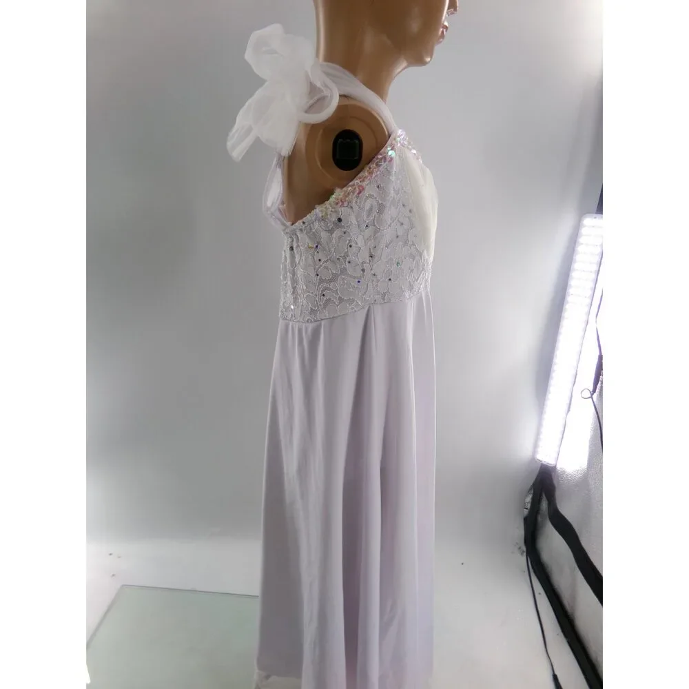 Pre-Owned Dance Costume Large Child White Libert's 1208 Lyrical Contemporary Ba